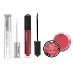 LOVE EARTH Set of Multipot Lip-Cheek-Eyelid Tint+Mousse Lipstick+Gloss It Up Lip Gloss-41