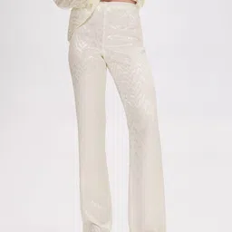 MANGO Women Self Design Trousers-image-18