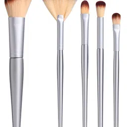 BS MALL 5-Pcs Premium Synthetic Makeup Brush Set - Silver-46