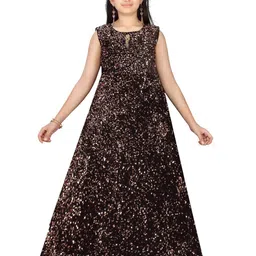BAESD Girls Embellished Sequined Sleeveless Maxi Dress-image-32