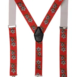 PELUCHE Men Red & Grey Printed Adjustable Y-Back Elastic Suspender image 3