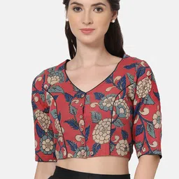 THE WEAVE TRAVELLER Floral Printed Cotton Blouse-50