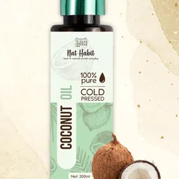 Nat Habit Kacchi Neem Wood Comb & Pure Cold Pressed Virgin Coconut Oil 200ml-14