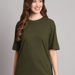 Funday Fashion Round Neck Organic Cotton Oversized T-shirt-image-47