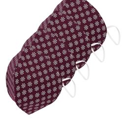 SOJANYA Unisex 4 Pcs Burgundy & Off-White Floral Print Reusable 3-Ply Outdoor Mask-1