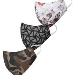 VASTRAMAY Unisex Set of 3 Printed 3-Ply Reusable Protective Outdoor Cloth Face Masks-5