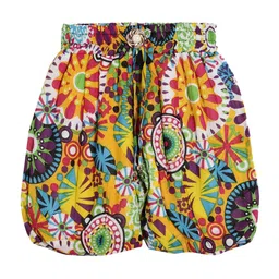 SWEET ANGEL Girls Floral Printed Loose Fit High-Rise Outdoor Shorts-picture-27