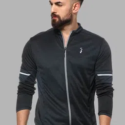 Campus Sutra Windcheater Stand Collar Sporty Jacket-image-87