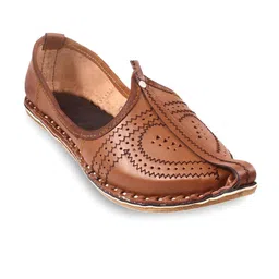 Apratim Men Textured Laser Cut Mojaris-image-6