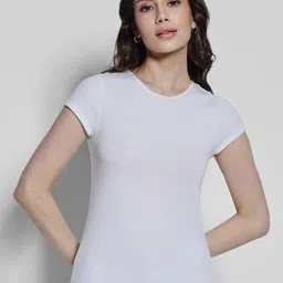 AMERICAN EAGLE OUTFITTERS Women Drop-Shoulder Sleeves Cut Outs Slim Fit T-shirt-image-42