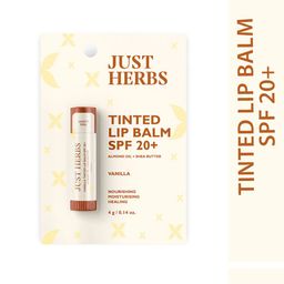 Just Herbs SPF 20+ Vanilla Tinted Lip Balm with Almond Oil & Shea Butter - 4g-12