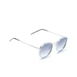 ENRICO Unisex Grey Lens & Steel-Toned Polarised UV Protected Oval Sunglasses EN P 4019 C1-31