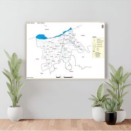 Wallpics White & Black Bharuch District Anklesvar Taluk Map Water Resistant Wall Sticker-image-99