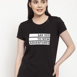 Friskers Women Black Typography Printed T-shirt-picture-38