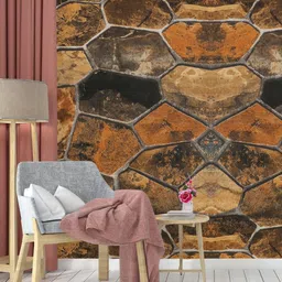Dakshya Industries Rust & Brown Abstract Printed Waterproof Self-Adhesive Wallpaper-12
