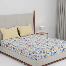 MYTRIDENT Unisex Blue Bedsheets-picture-24