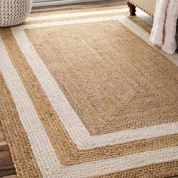 AaHo Decor Brown Natural Jute Carpet Braided Rugs Carpet-2