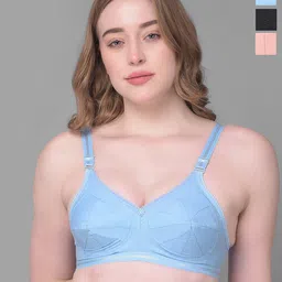 Dollar Missy Pack Of 3 Full Coverage All Day Comfort Cotton Everyday Bras-37