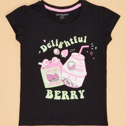 Pantaloons Junior Girls Printed Round Neck Cotton Tshirt-image-8
