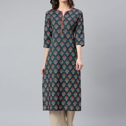 Idalia Women Blue Ethnic Motifs Printed Kurta-picture-27
