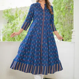 KALINI Abstract Printed Anarkali Kurta-13
