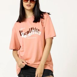 MISCHIEF MONKEY Women Typography V-Neck Drop-Shoulder Sleeves Pockets T-shirt-picture-48