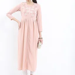 Vishudh Floral Yoke Design Gathered Or Pleated Kurta-image-73