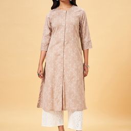RANGMANCH BY PANTALOONS Ethnic Motifs Printed Straight Kurta-picture-31