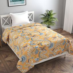 MORADO Mustard Printed Single Duvet Cover-picture-35