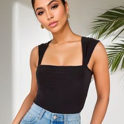 StyleCast x Revolte Square Neck Solid Top-image-47
