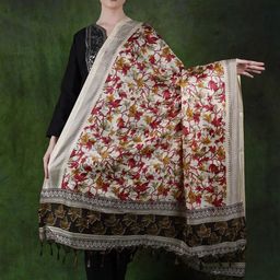 Exotic India Ethnic Motifs Printed Tasselled Dupatta-12