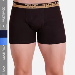 T.T. Men Titanic ICD Assorted Long Pack Of 3 Pure Cotton Trunks-picture-24