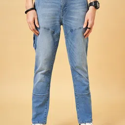 SF JEANS by Pantaloons Men Straight Fit Clean Look Heavy Fade Stretchable Jeans-image-60
