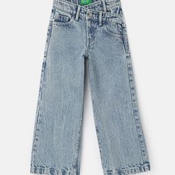 United Colors of Benetton Girls Wide Leg Clean Look Heavy Fade Jeans-image-34
