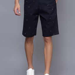 Cantabil Men Conversational Printed Mid-Rise Knee Length Cotton Chino Shorts-picture-11