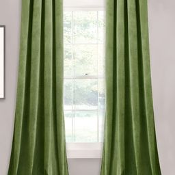 Sparrow world Olive Green Velvet Black Out Window Curtain-image-85
