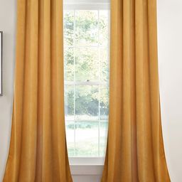 Sparrow world Gold Toned Velvet Black Out Window Curtain-image-84