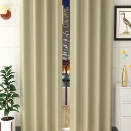 Homefab India Sea Green Set of 2 Black Out Window Curtain-12