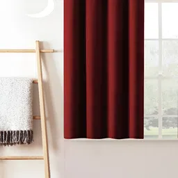 Lunar Days Maroon Black Out Window Curtain-image-29