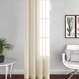 THE CONVERSION Beige Linen Sheer Window Curtain-image-38