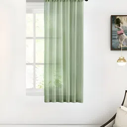 THE CONVERSION Green Sheer Window Curtain-image-68