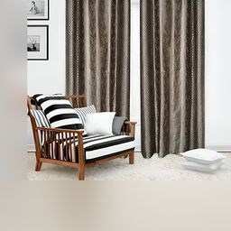 REYANSH DECOR Grey 2 Pieces Window Curtain-image-56