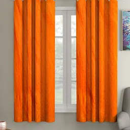 Aura Orange 2pcs Regular Window Curtain-image-14