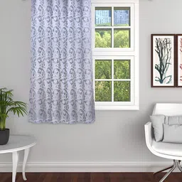 THE CONVERSION Grey Floral Room Darkening Window Curtain-image-33
