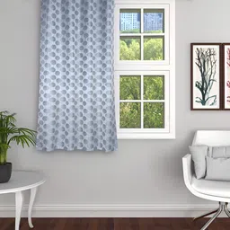 THE CONVERSION Grey Floral Window Curtain-image-29