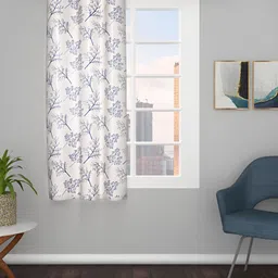 THE CONVERSION Grey Floral Room Darkening Window Curtain-image-78