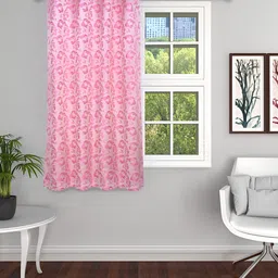 THE CONVERSION Pink Floral Room Darkening Window Curtain-image-71