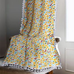 Cortina Single Floral Window Curtain-image-0