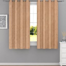 Raymond Home Rust 2 Pcs Abstract Woven Design Window Curtains-13
