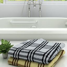 Athom Trendz Set Of 2 Striped 210 GSM Cotton Bath Towels-13